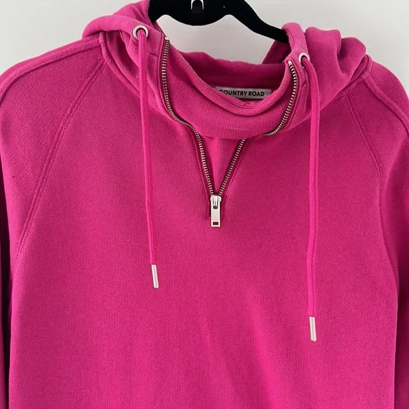 COUNTRY ROAD Bright pink hoodie - Picture 3 of 4